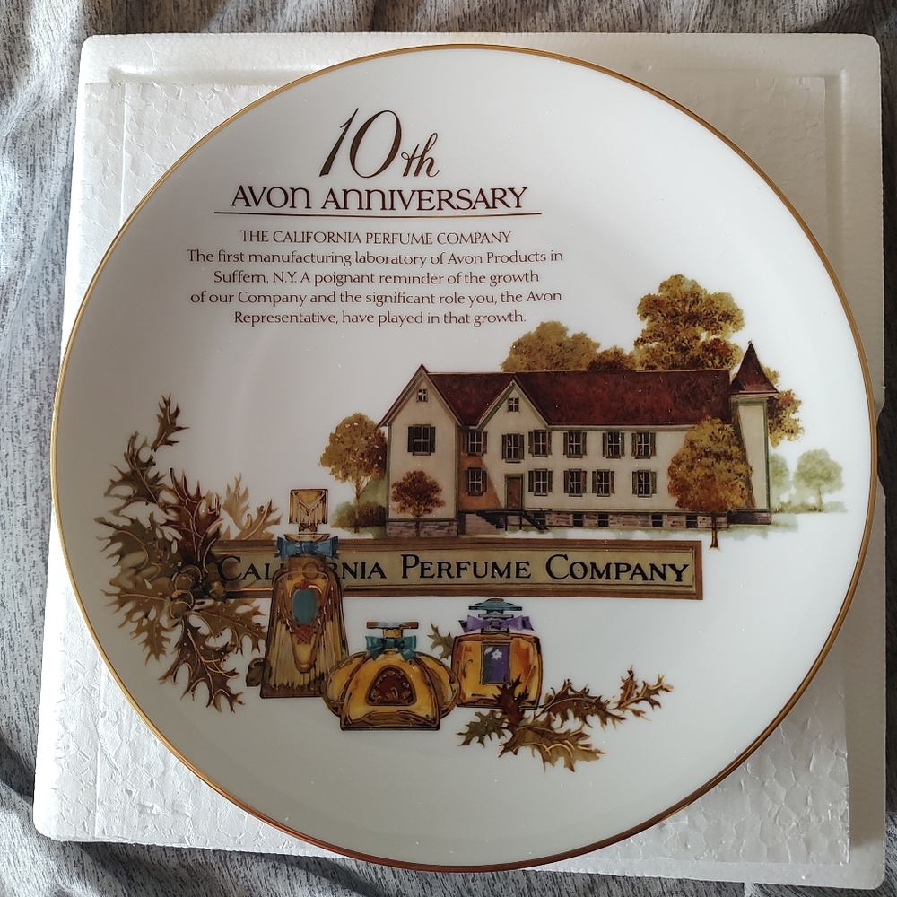 10th Anniversary Avon Plate